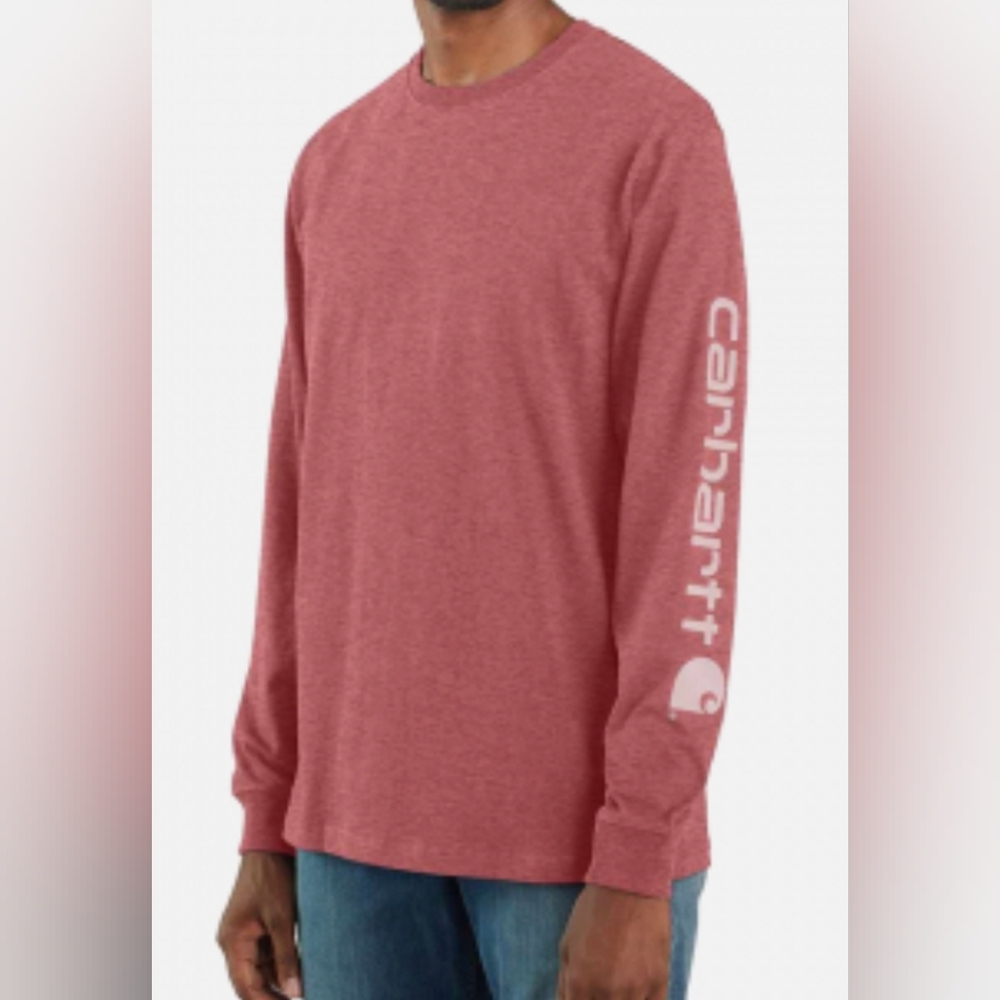 Carhartt Heavyweight Long Logo Sleeve Graphic T-Shirt Size L NWOT MSRP $29.99